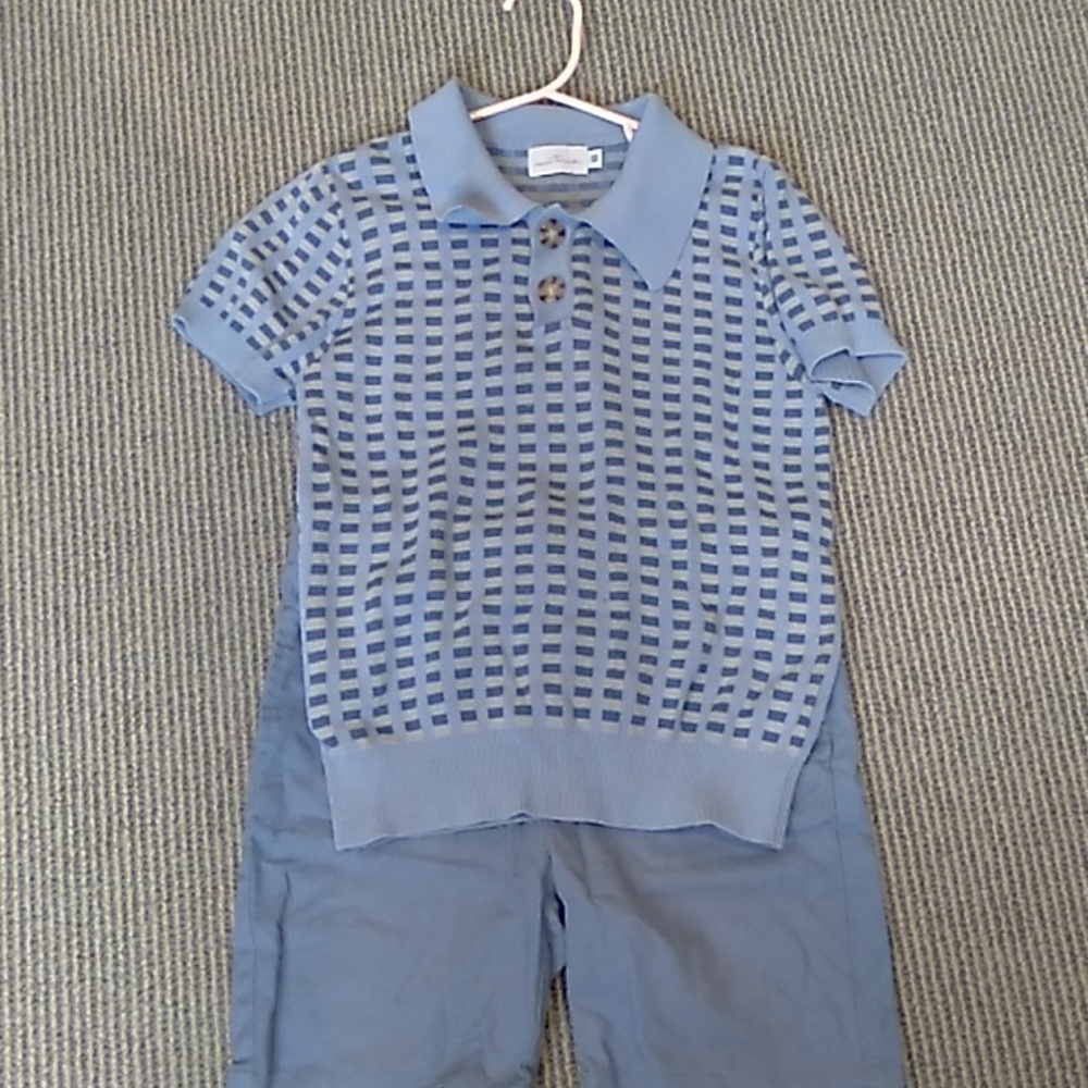 SWEET THREADS size 10 boys summer sweater and shorts set